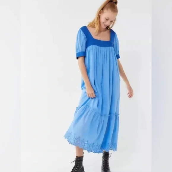 Urban Outfitters | Dresses | Urban Outfitters Gigi Puff Sleeve Maxi Dress In Blue Light Blue | Poshmark Urban Outfitters | Dresses | Urban Outfitters Gigi Puff Sleeve Maxi Dress In Blue Light Blue | Poshmark